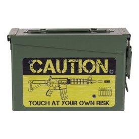 Cutie de munitie Cal. 30 mm Caution Risk - Oliv