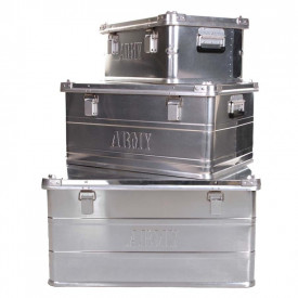 Cutie militara de transport 3 bucati - Silver