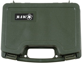 Cutie pentru pistol din plastic mica cu inchidere - Oliv