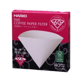 Filtre hartie dripper V60 Hario 02 - cutie 40 buc