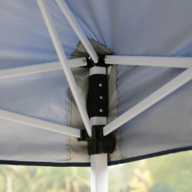 Foisor pliabil impermeabil Outsunny cu franghii si cuie incluse 2.45 x 2.45 x 2.45 m - Albastru