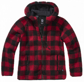Hanorac Teddyfleece worker dama - Negru rosu