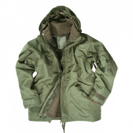 Jacheta ploaie tip goretex cu fleece - Oliv