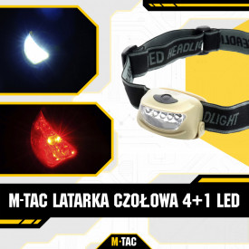 Lanterna de cap 4+1 LED