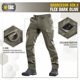 Pantaloni Aggressor Gen II Flex - Dark Olive