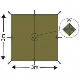 Prelata tarp extreme 300 x 300 cm - M 95 CZ camo
