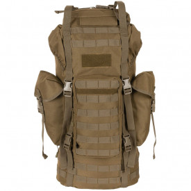 Rucsac BW Combat MOLLE 65 l cu tija de aluminiu - Coyote