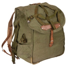 Rucsac romanesc cu bretele din piele 30 l - Oliv