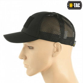 Sapca tactica M-Tac baseball cu velcro si plasa - Negru