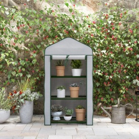 Sera pentru balcon si terasa din otel si PE 59x39x127 cm - Alb