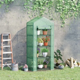 Sera pentru balcon si terasa din otel si PE 70x50x160cm - Verde
