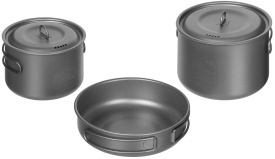Set de gatit Fox din titan 5 Piese - Gri
