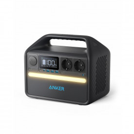 Statie portabila compacta Anker PowerHouse 535, 512Wh, 500W, 220V, 2x AC, 60W USB-C Power Delivery, lumina LED, 7 porturi