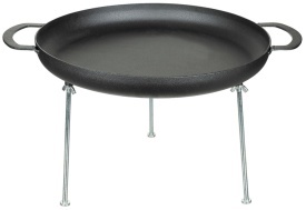 Tigaie portabila din fier 55.5 cm cu picioare detasabile - Negru