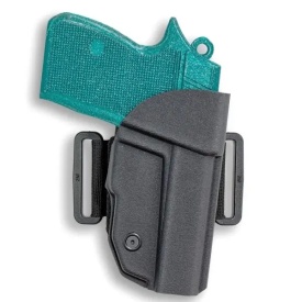 Toc pistol Carpati din kydex cu prindere pe centura 5 cm, nivel retentie 2 - Negru