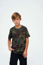 Tricou copii Brandit - Woodland