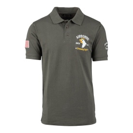Tricou polo 101st Airborne Ecreaming Eagles - Oliv