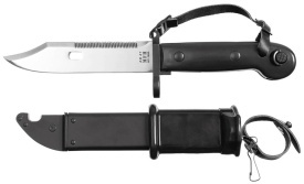 Baioneta AK 47 cu teaca si maner din plastic - Negru