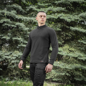 Bluza polartec raglan - Negru