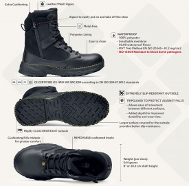 Bocanci inalti SFC defense tactical - Negru