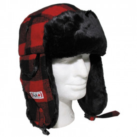 Caciula de blana lumberjack - Rosu negru
