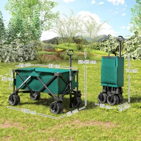 Carucior pentru transport pana la 70 kg 108x55 cm - Verde