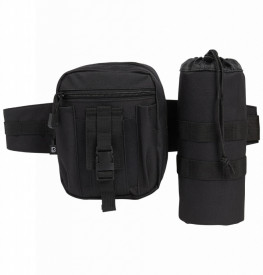 Centura cu pouch si husa pentru bidon - Negru