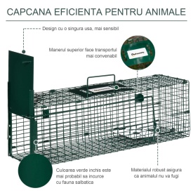 Cusca capcana pentru animale 60x18x20cm - Verde