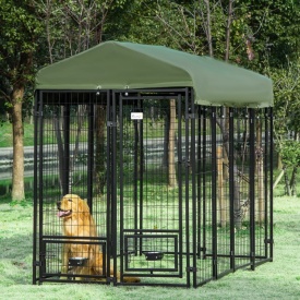 Cusca de exterior pentru animale de companie 244x122x183cm - Verde