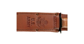 Cutit full-size US Army KA-BAR  serrated teaca piele