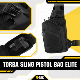 Geanta de umar pentru pistol M-Tac - Negru
