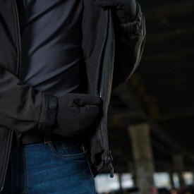 Jacheta Soft shell cu fleece - Negru