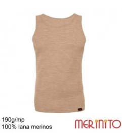 Maiou barbati Merinito 190/210g lana merinos - Kaki