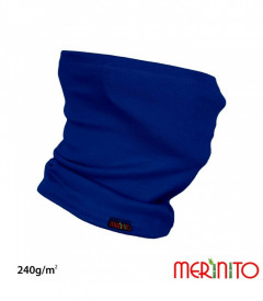 Neck Tube copii Merinito 240g lana merinos si bambus - Albastru