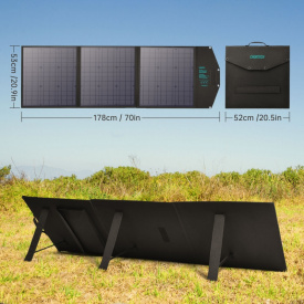 Panou solar pliabil, camping, pescuit, drumetii de 120W, 1 X USB TYPE C / 2 X USB TYPE A SI IESIRE DC, PS-120-3