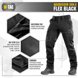 Pantaloni Aggressor Gen II Flex - Negru