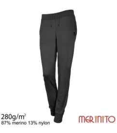 Pantaloni dama Merinito Jogger 280g lana merinos - Negru