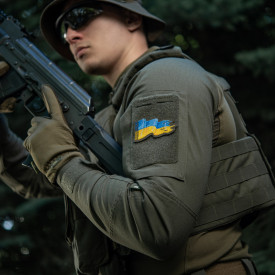 Patch M-Tac Battle Flag of Ukraine brodat 2 - Oliv