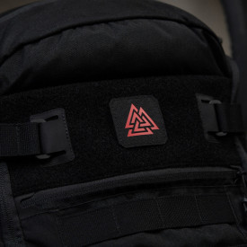 Patch M-tac Valknut laser cut - Negru rosu