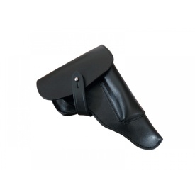 Port pistol MAKAROV cu capac si sector, negru, piele
