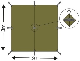Prelata tarp extreme 300 x 300 cm - M05 camo