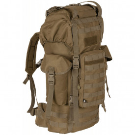 Rucsac BWCombat MOLLE 65 l cu tija de aluminiu - Coyote 