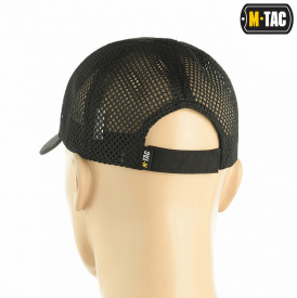 Sapca tactica M-Tac baseball cu velcro si plasa - Negru