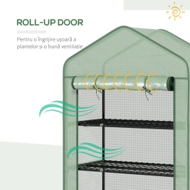 Sera pentru balcon si terasa din otel si PE 193x90x49 cm - Verde