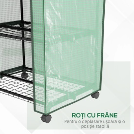 Sera pentru balcon si terasa din otel si PE 69 x 49 x 130cm - Verde