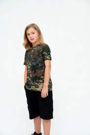 Tricou copii Brandit - Flecktarn