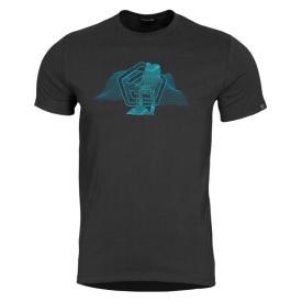 Tricou Pentagon Wireframe - Negru