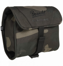 Trusa igiena cu agatatoare si oglinda Brandit mica - Dark camo