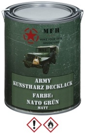 Vopsea militara mata cutie 1 l - Nato Green