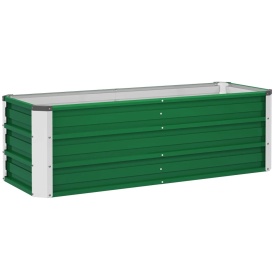 Jardiniera de exterior fara baza cu margini rotunjite 125 x 47 x 40 cm - Verde